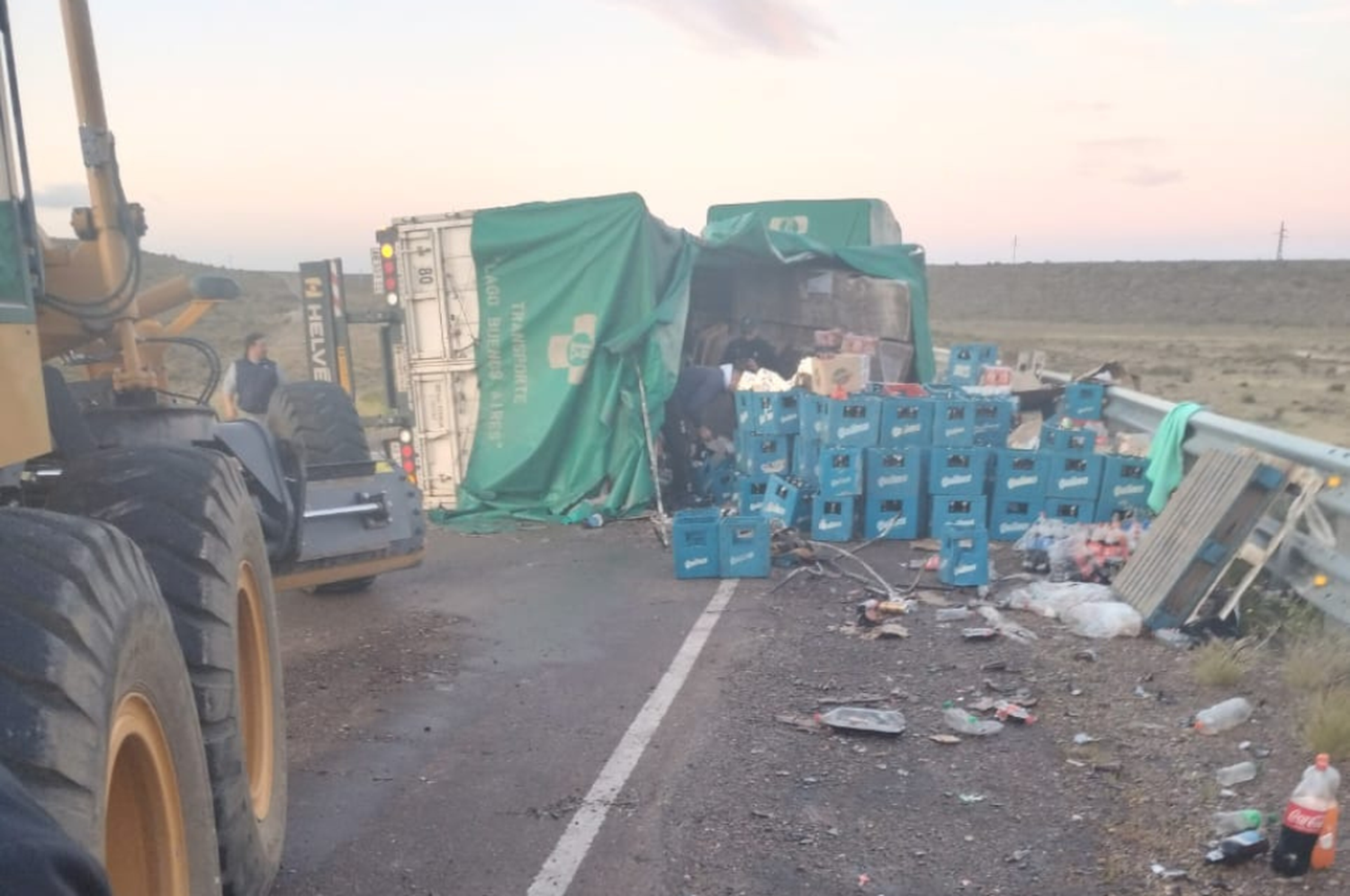 El accidente fue protagonizado por un Volvo FM 380