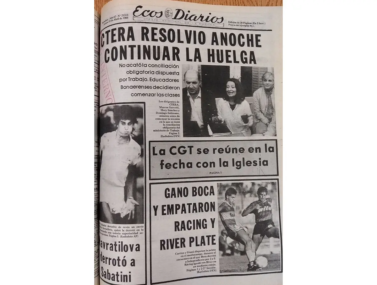 Lunes 18 de abril de 1988