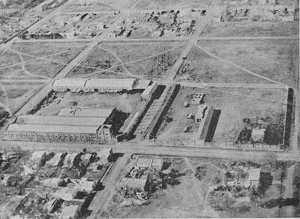 Vista aérea de la Hilandería y parte del barrio La Florida en los años ´60 (Archivo Gráfico y Museo Histórico)