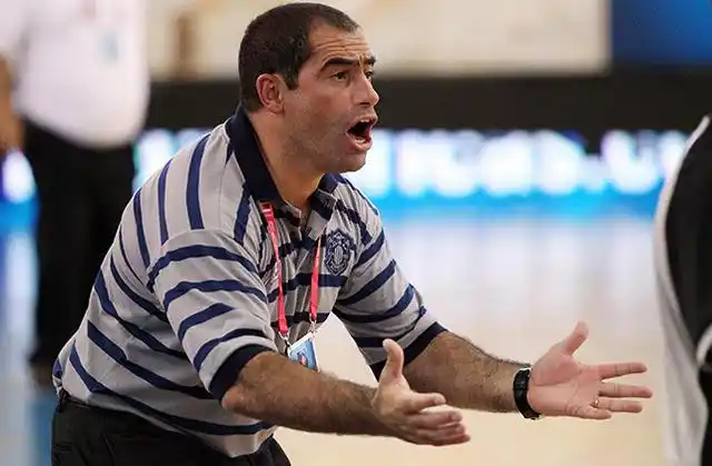 Fernando Rivero, entrenador de Peñarol de Mar del Plata. 