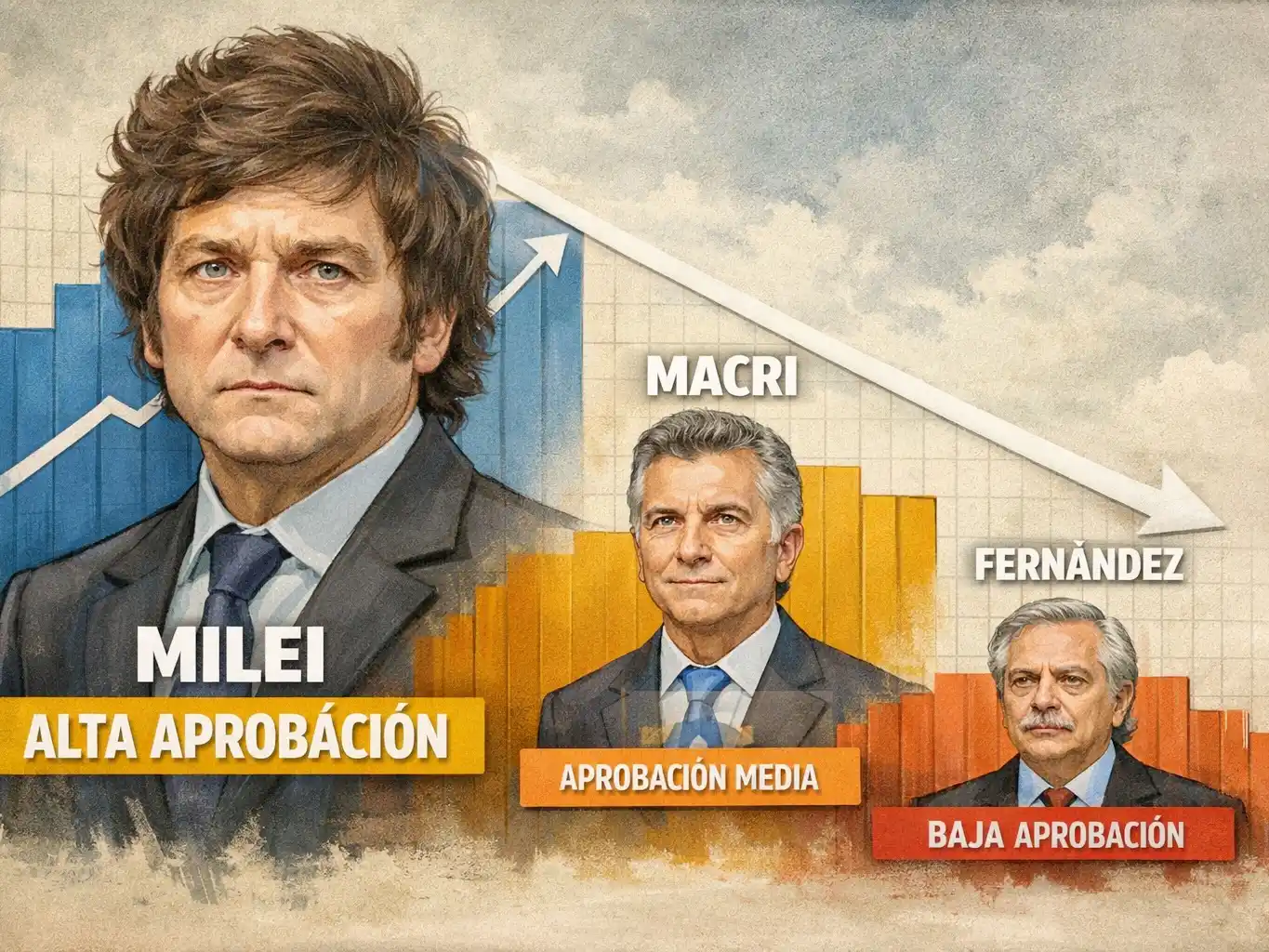 Milei inicia el año con una leve caída en la confianza, pero mantiene un respaldo superior al de sus antecesores