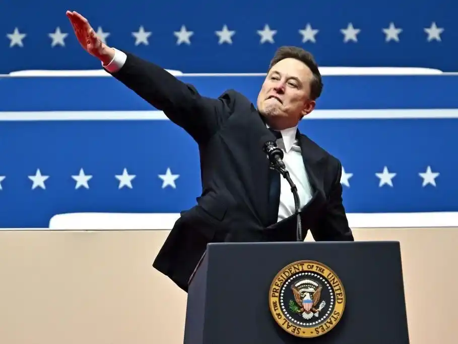 Elon Musk durante la celebración de la investidura de Trump en el Capitol One Arena, en Washington D.C.