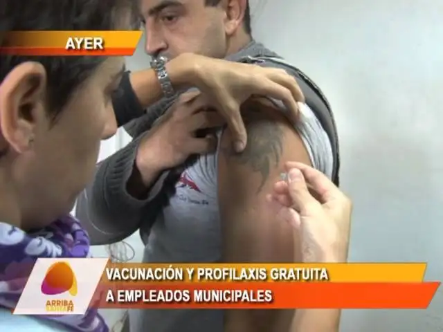 Vacunación y profilaxis gratuita a empleados municipales