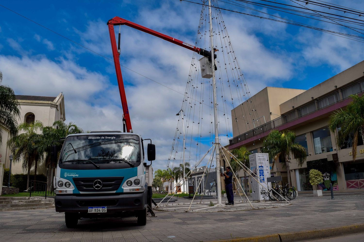 Piden cuidar el árbol de navidad de plaza Constitución