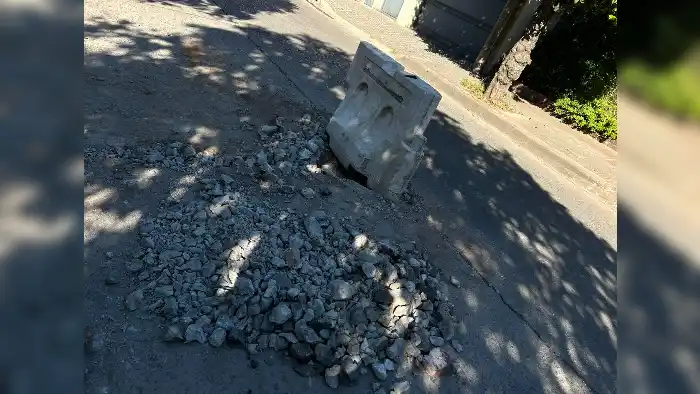 Salta 500: "Así tapan los pozos"