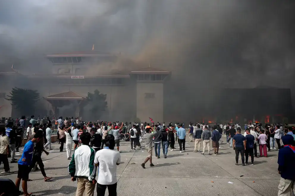 Crisis política y social en Nepal.