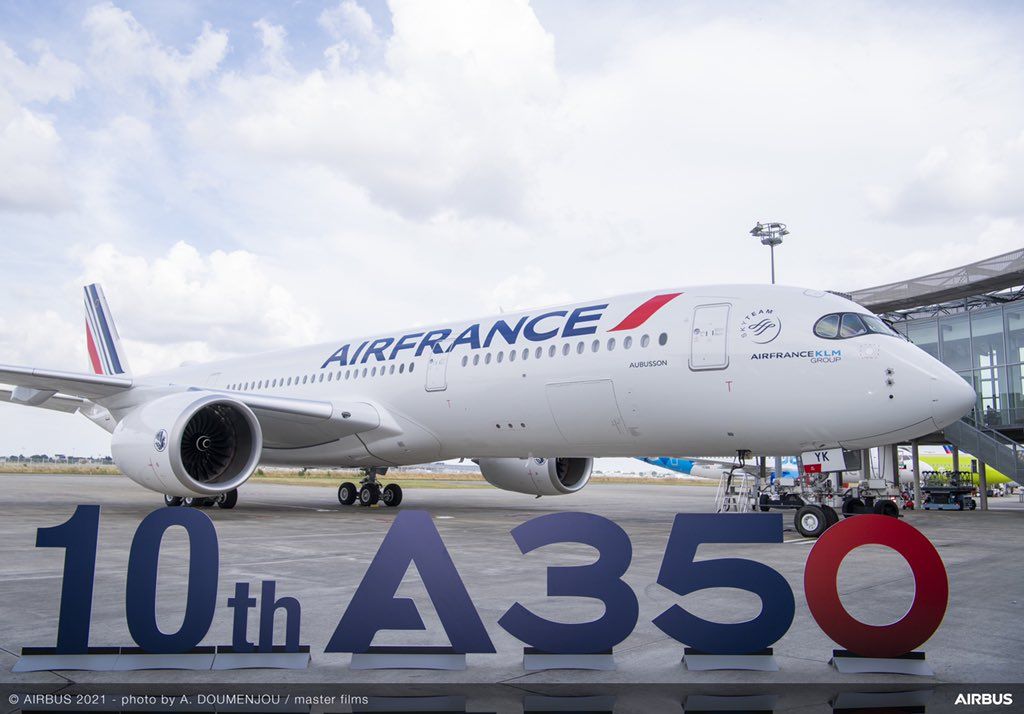 Air France recibió a Aubusson, su décimo Airbus A350-900
