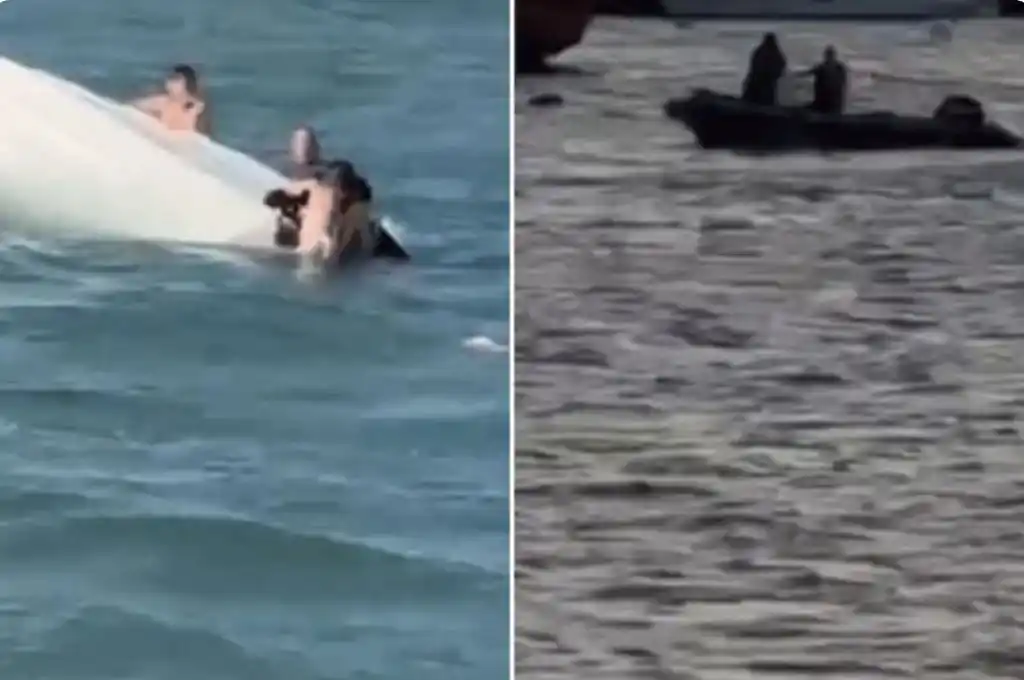 Rescataron una familia del mar