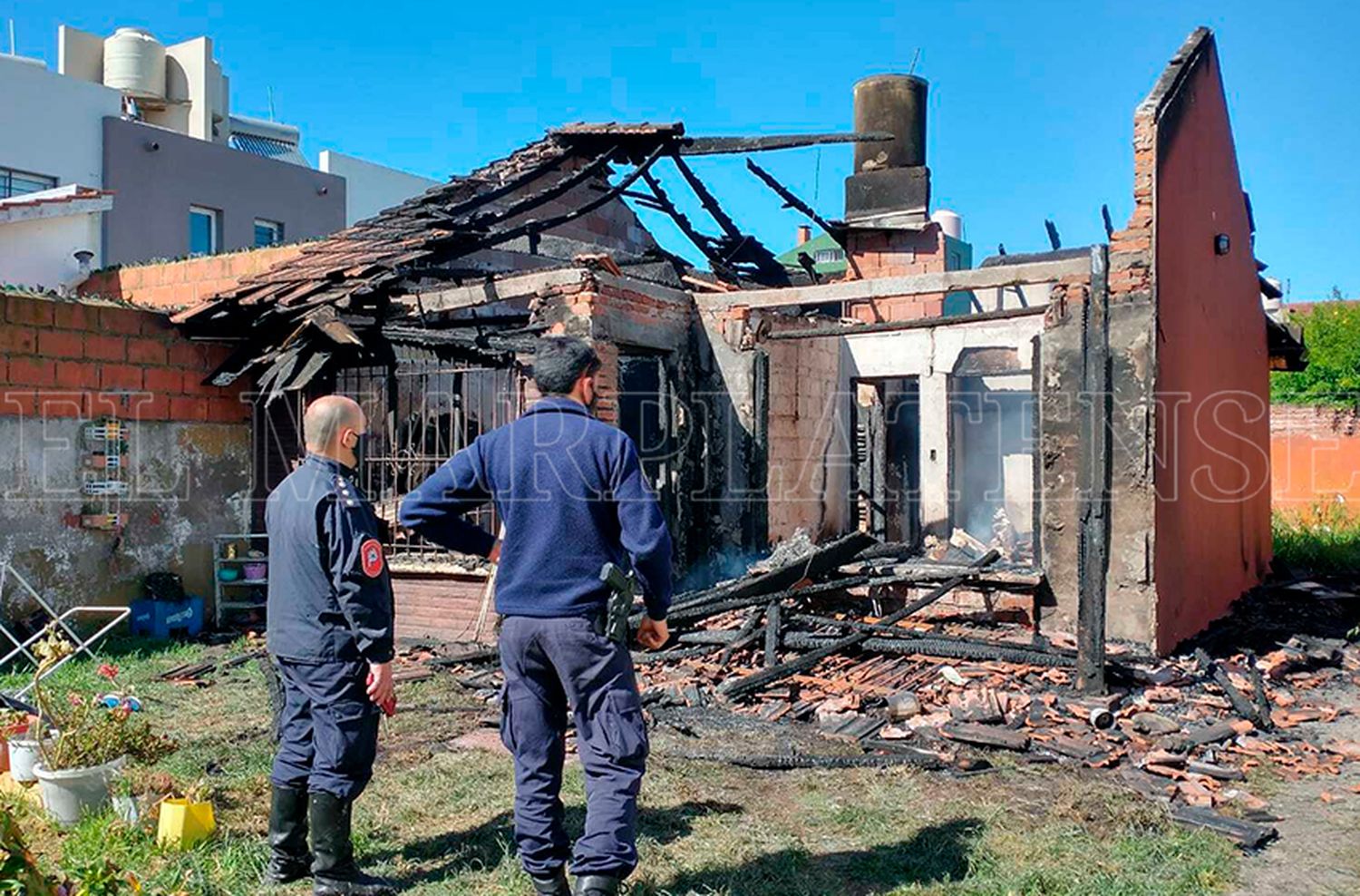 Así quedó la casa tras el fatal incendio en Punta Mogotes