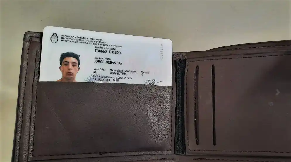 Encontraron la billetera de Jorge Torres Toledo