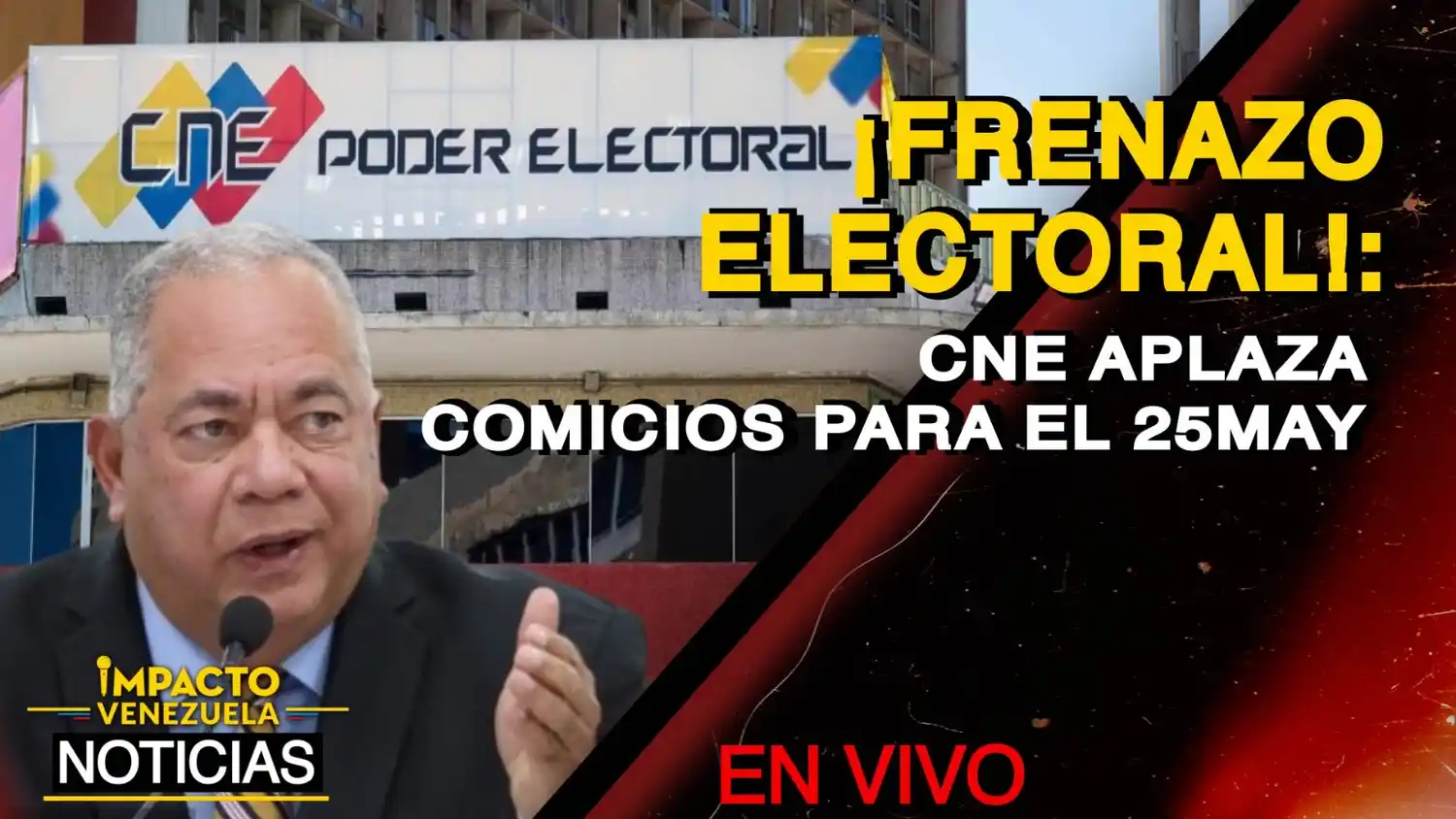 ¡FRENAZO ELECTORAL!: CNE aplaza comicios para el 25May- VIDEO