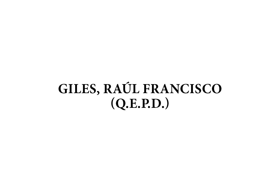 El Colegio de Martilleros y Corredores Públicos del departamento judicial de  San Nicolás despide a Raúl Giles