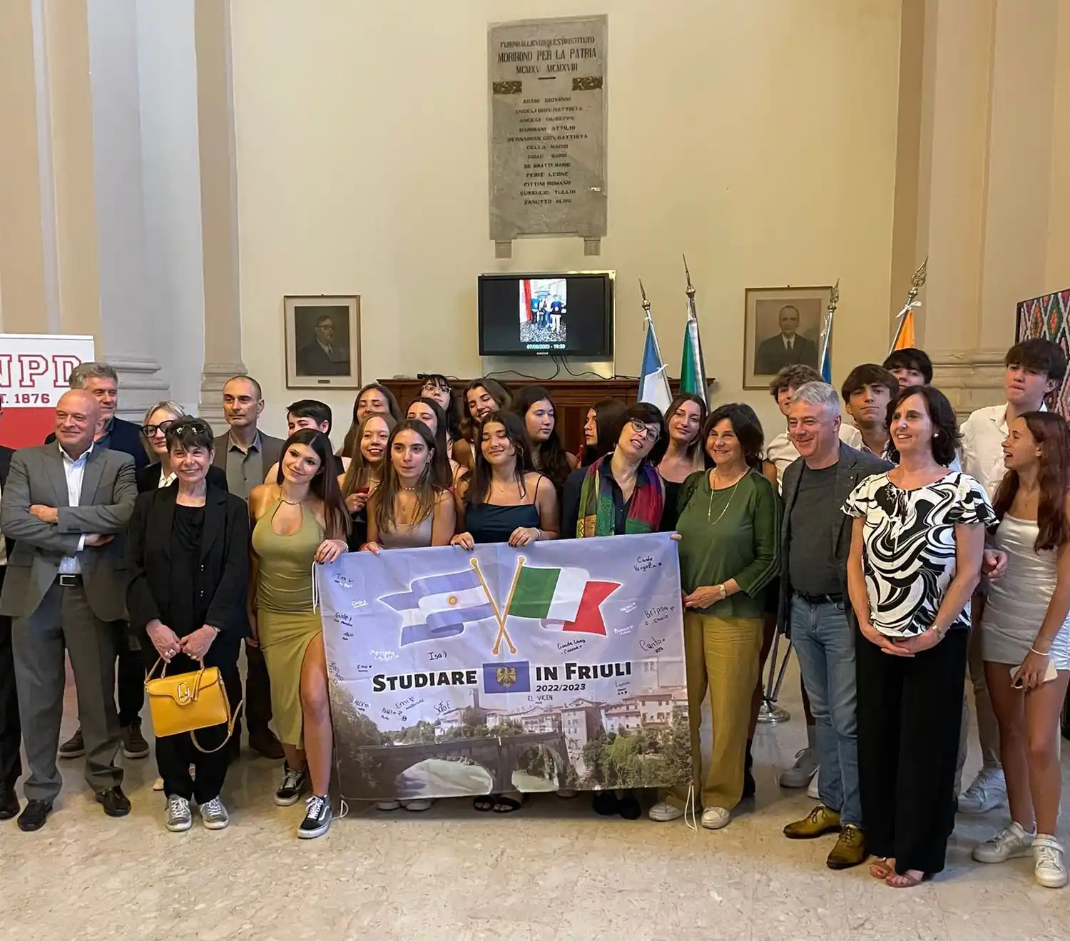 Guillermina durante su intercambio en Italia.