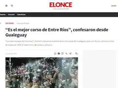 El Corso de Gualeguay en los medios provinciales