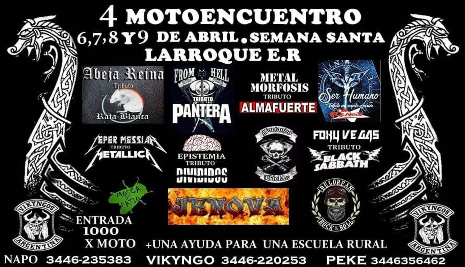 4° Motoencuentro en Larroque, provincia de Entre Ríos