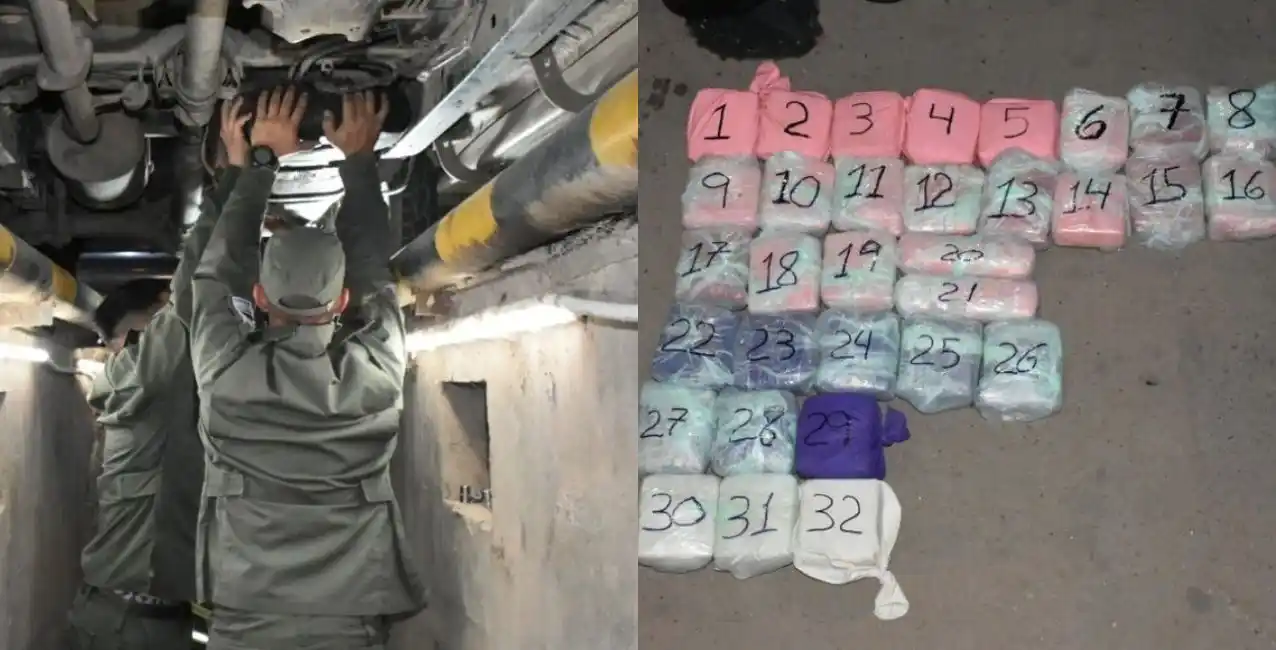 Allanaron en el tanque de combustible de una camioneta 18 kilos de cocaína