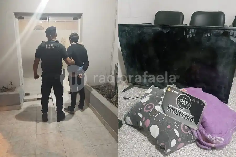 Le forzaron la ventana de la casa, le robaron un tele de 50 pulgadas, un Play 4 y otros elementos: un hombre de 32 años terminó detenido