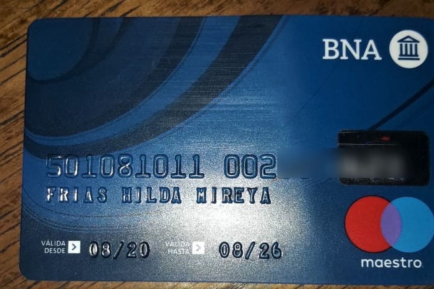 Encontraron la tarjeta de Hilda