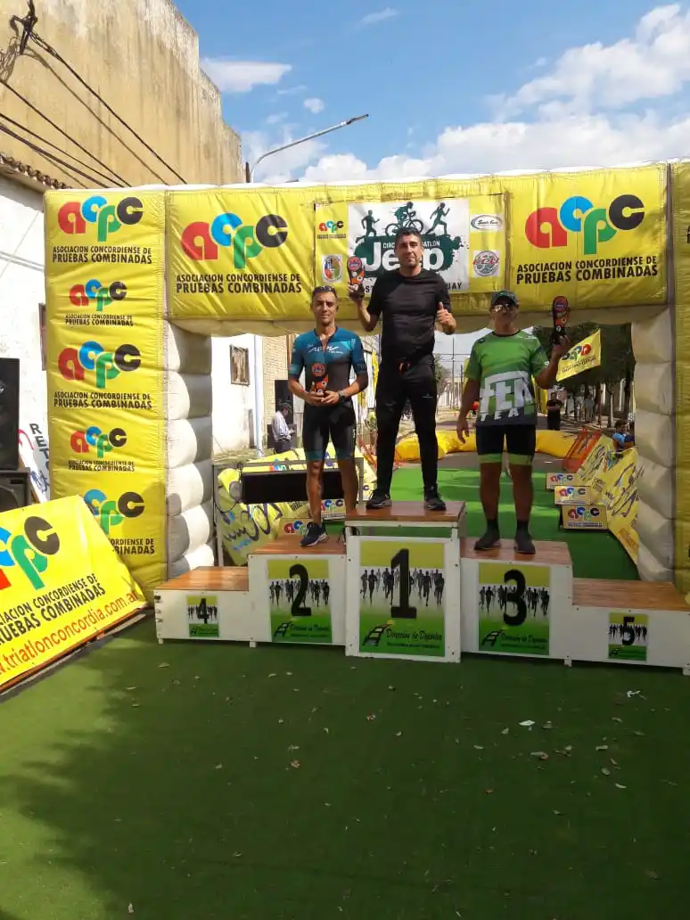 Gran labor cumplió Jorge García en el Duatlón Entrerriano en Los Charrúas.