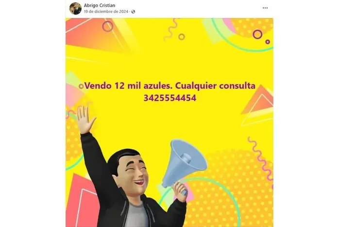 En su cuenta de Facebook se repiten las ofertas de compra y venta de dólares. Foto: Gentileza