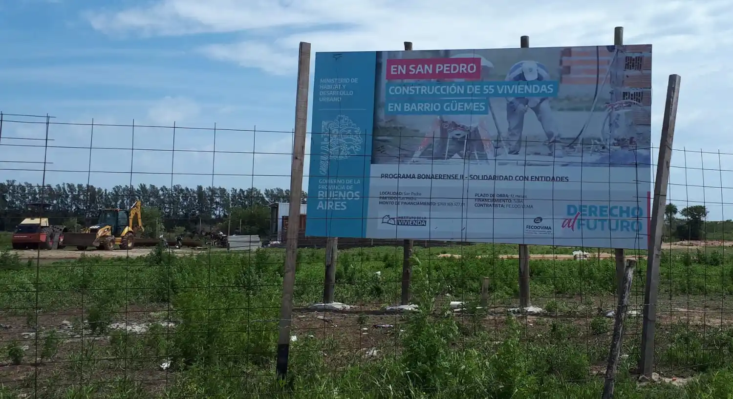 Comenzó la obra del barrio de la cooperativa Fecoovima: “Es la primera etapa, 55 viviendas”