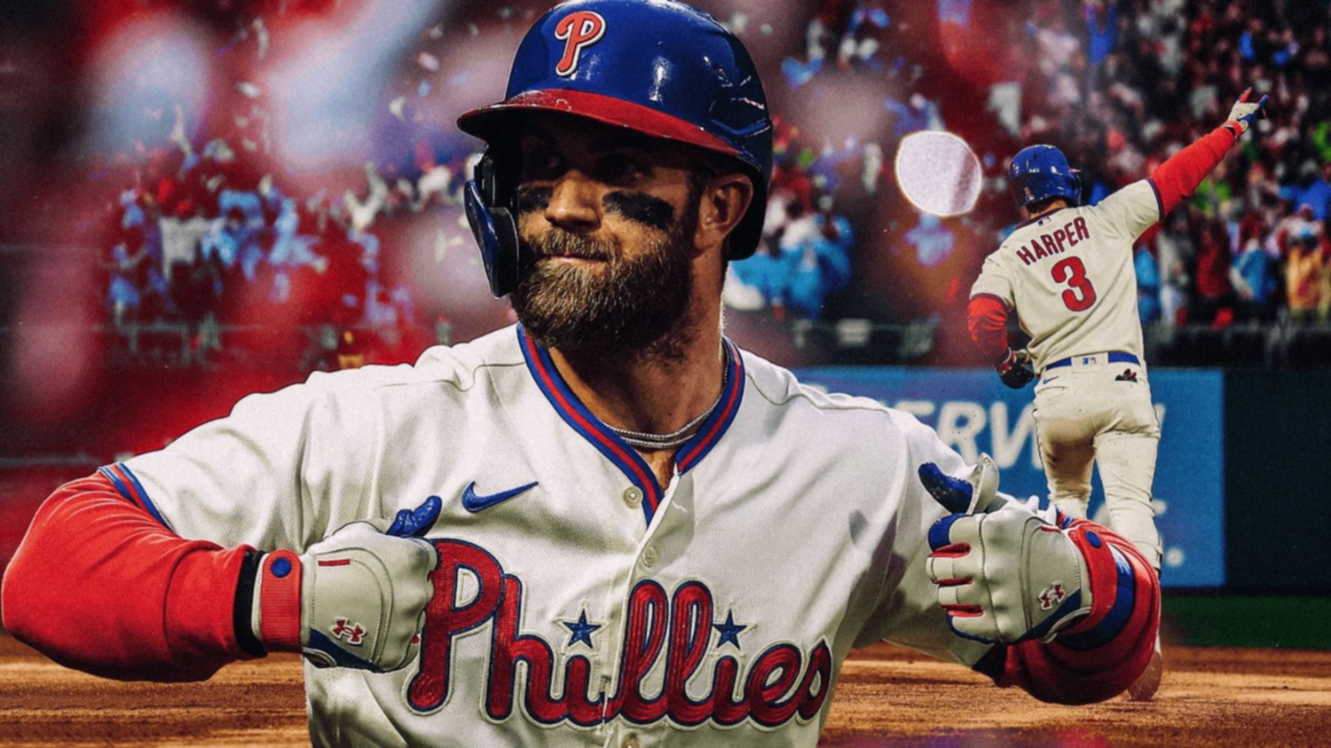 Esto pasó con el casco que Bryce Harper, de los Phillies, lanzó a las gradas