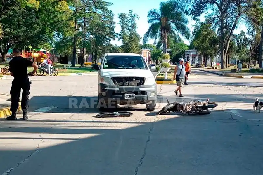 María Juana: fuerte accidente de tránsito acabó con un motociclista con graves lesiones