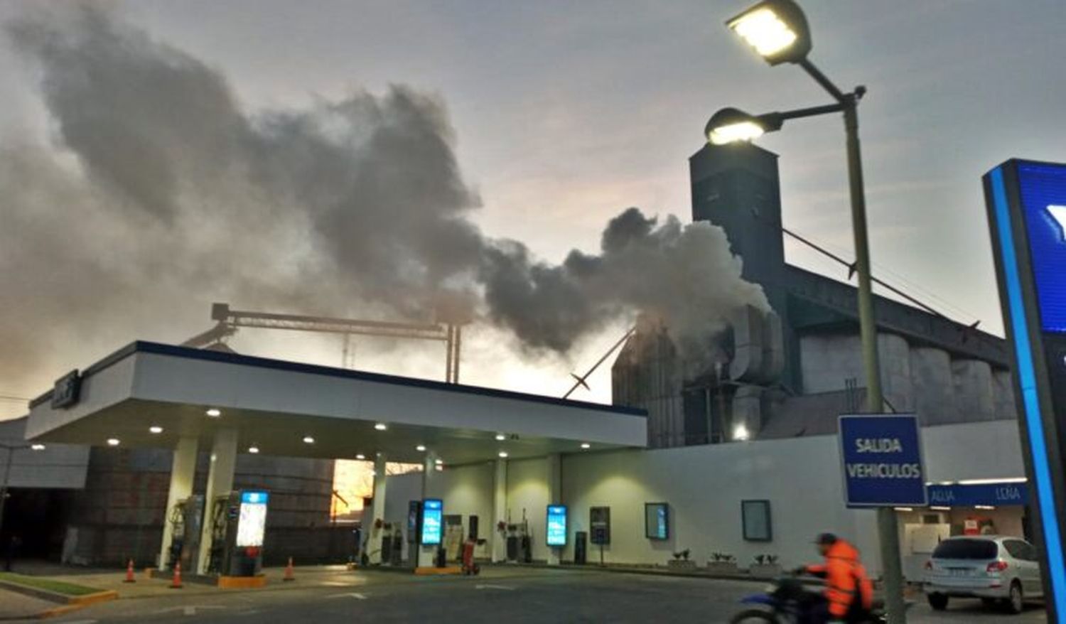 Principio de incendio en planta de silos de Chacabuco 