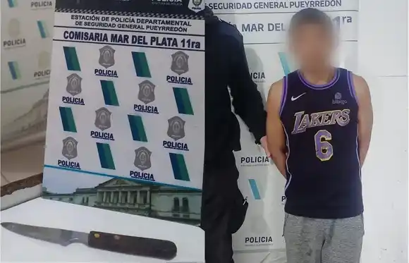 Detienen a un malviviente que asaltó a una pareja amenazándolos con un cuchillo