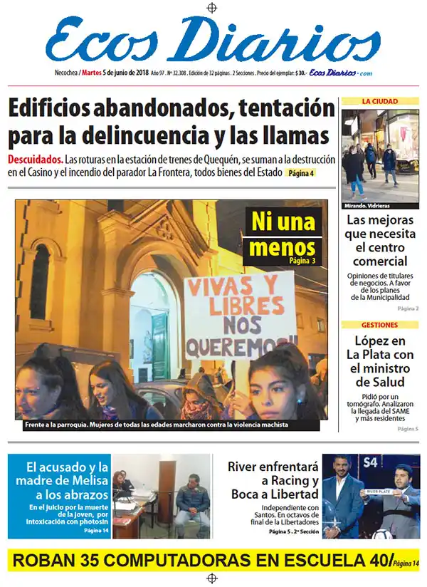 Tapa del 5 de junio de 2018