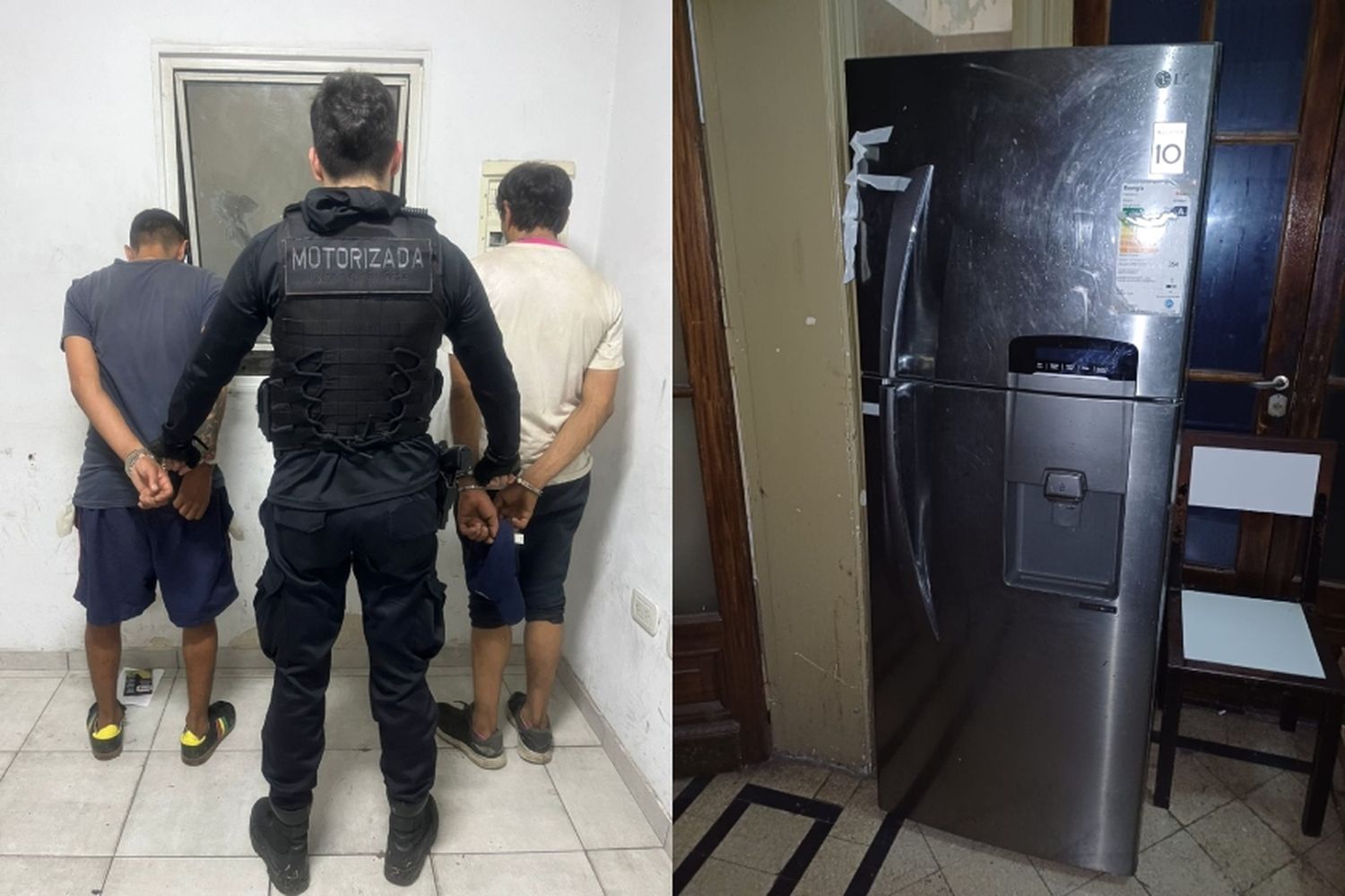 Los descubrieron robando una heladera y quedaron detenidos a metros del parque Urquiza