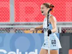 Brisa Bruggesser, en el plantel de Las Leonas