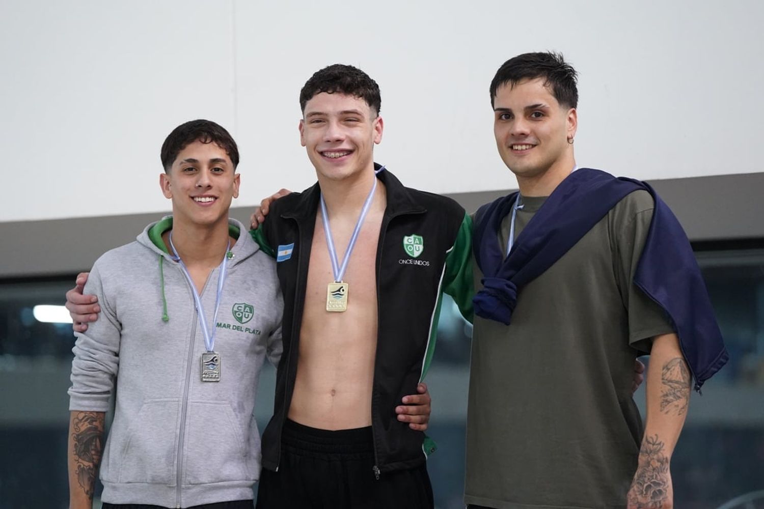 Mateo Tolusso y Federico Ludueña en el podio de Selectivo Sudamericano. (Foto: Alejandro Salgado)