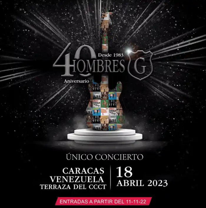 Las entradas para el show de Hombres G se venderán a partir del 11 de noviembre. Foto Instagram