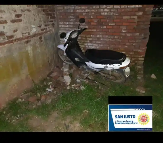 Motocicleta robada en Las Varillas