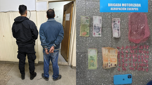 Tres detenidos en zona oeste con 60 envoltorios de cocaína