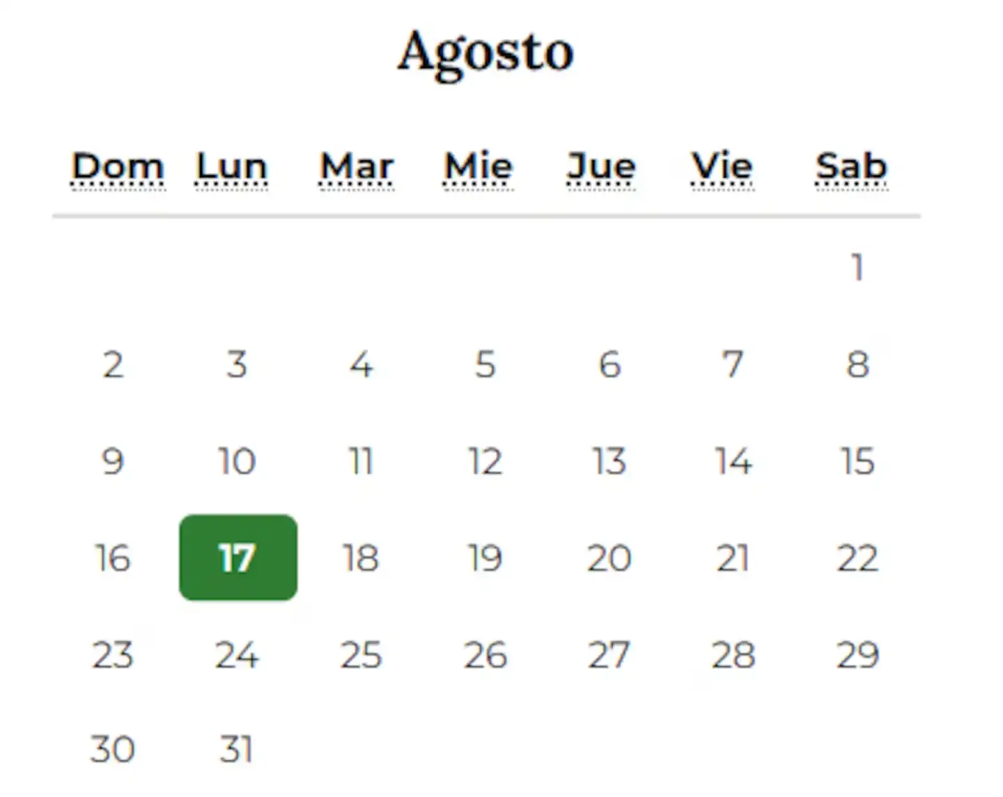 feriado - 2