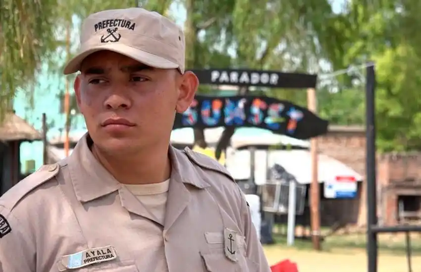 Un prefecto le salvó la vida a una mujer que se estaba ahogando en San Javier