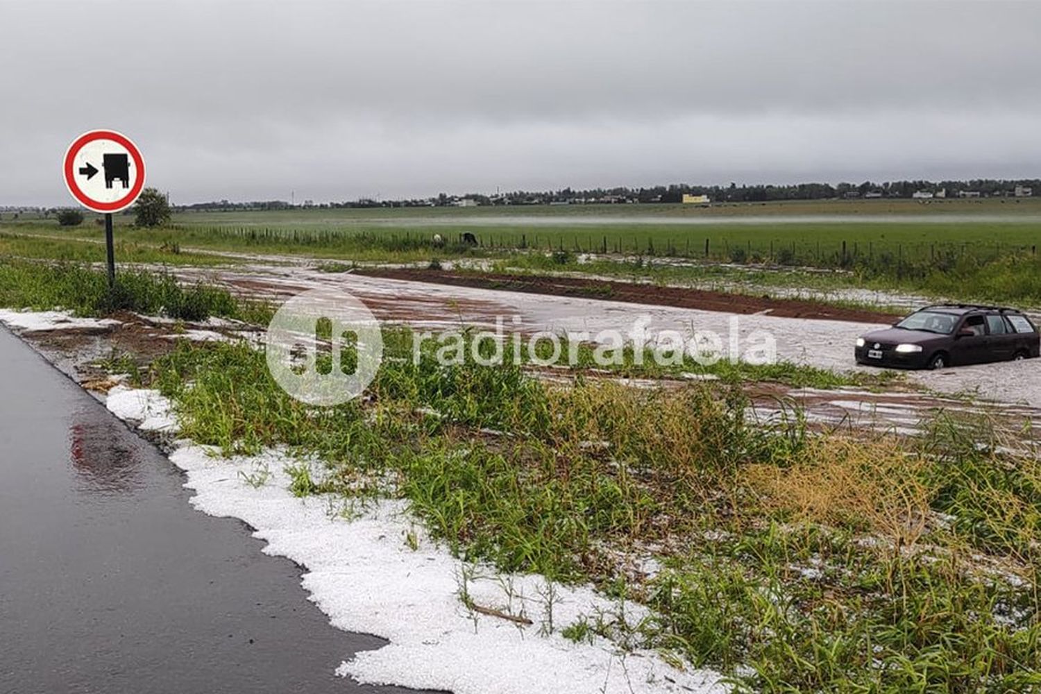 Despiste consecuencia de la lluvia y el granizo