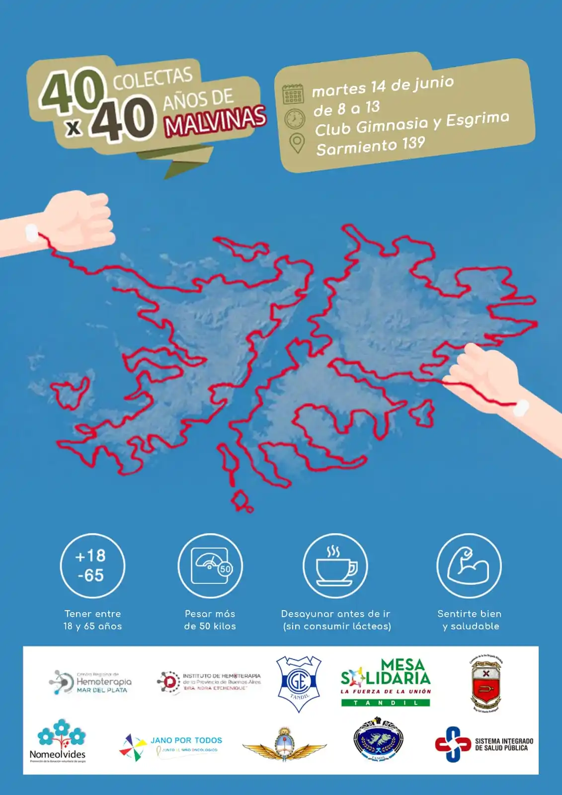 El próximo martes llega a Tandil la campaña 40x40 para recolectar sangre