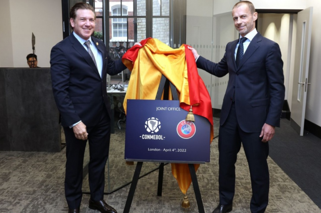 UEFA Y Conmebol inauguraron una oficina conjunta en Londres