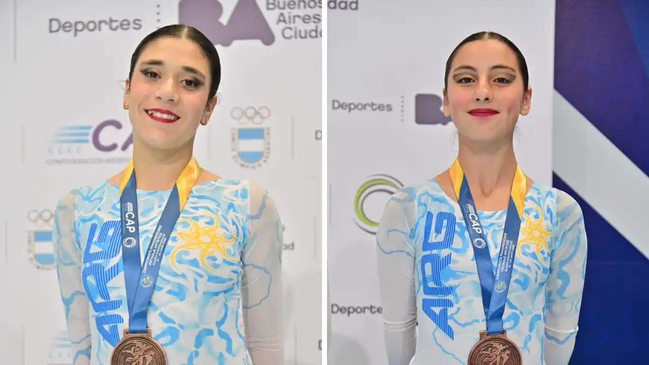 Sofía Etcheto y Juliana Caifano, dos de las patinadoras que competirán en Orlando