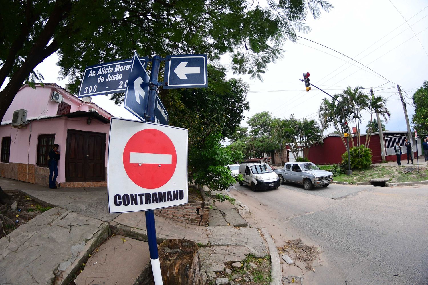 Habilitan nuevos semáforos sobre la avenida Alicia M. de Justo y cambian el sentido de la calle Coronel Bogado