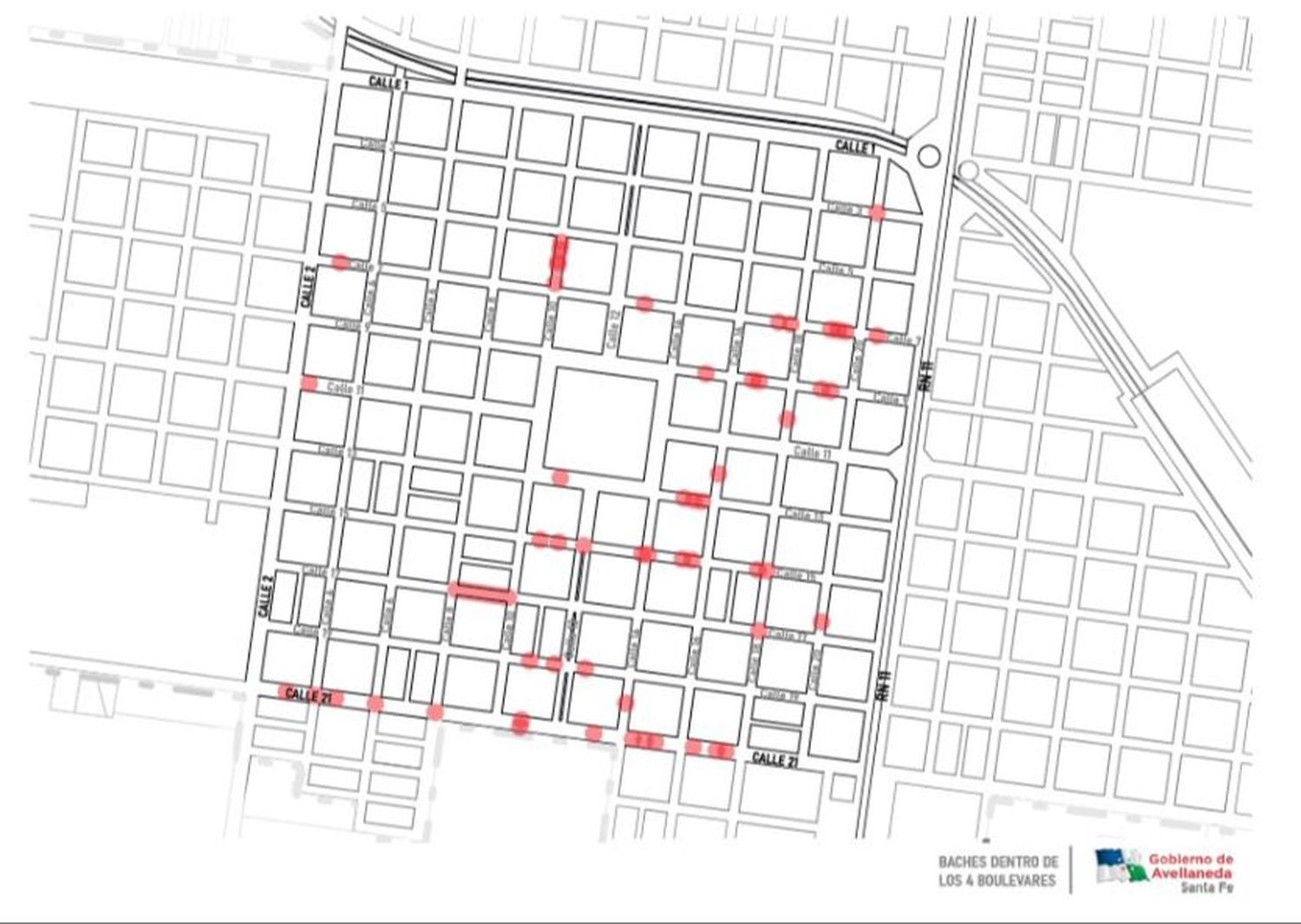 Bacheo en Avellaneda