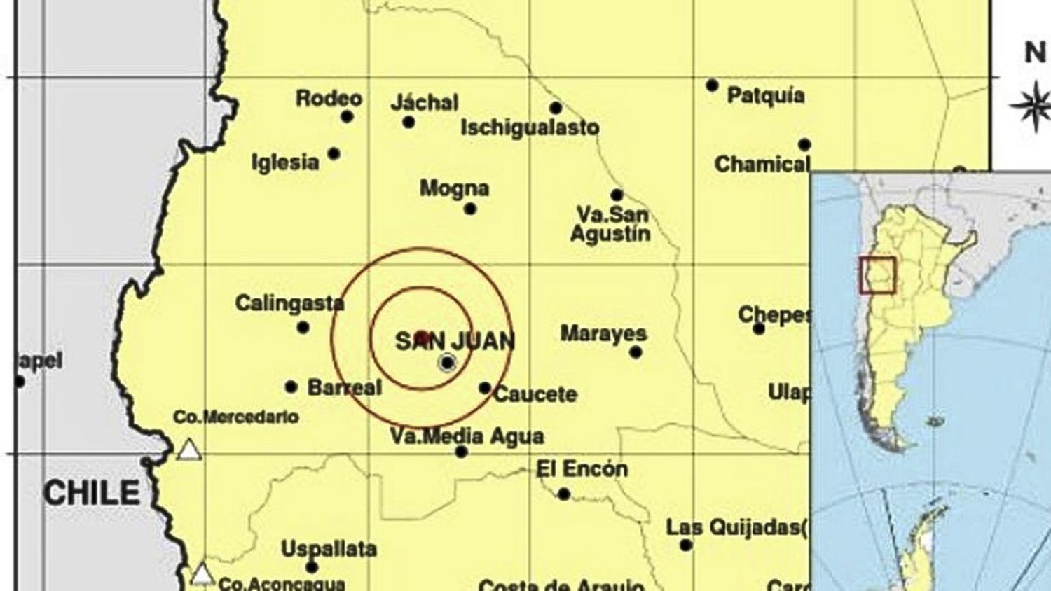 San Juan: Un sismo de 5 grados se produjo pasada las 20 hs