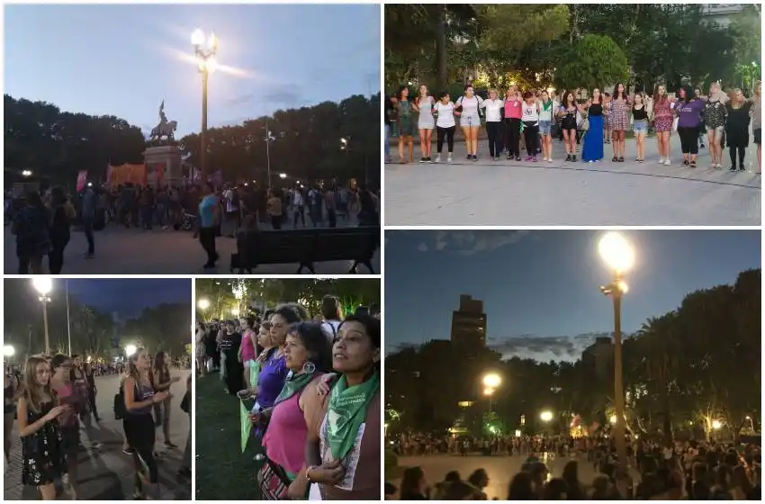 Tras el femicidio de Agustina, centenares de mujeres se movilizaron en Rosario