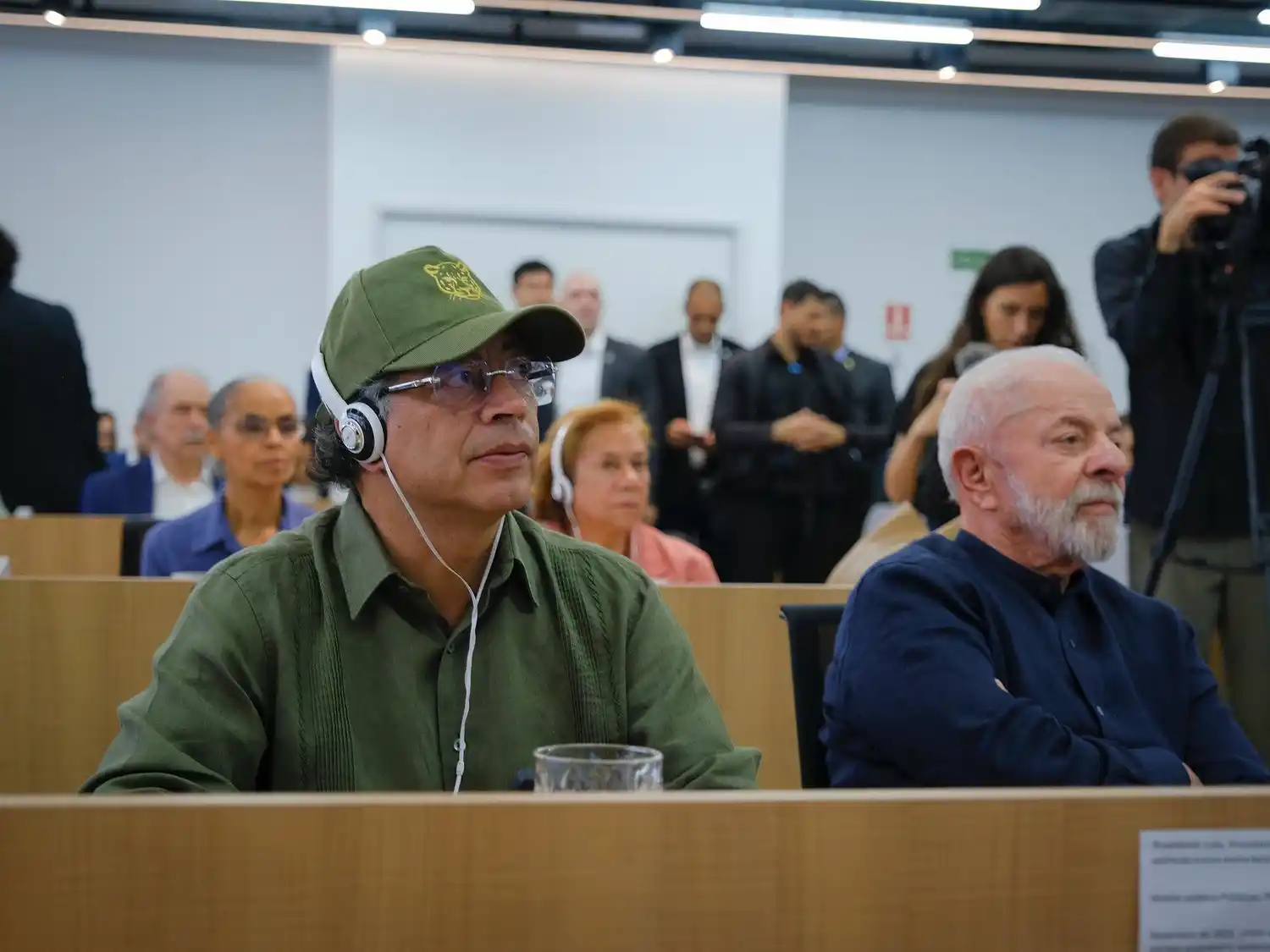 El presidente Gustavo Petro, junto a su homólogo de Brasil, Luiz Inácio Lula da Silva.