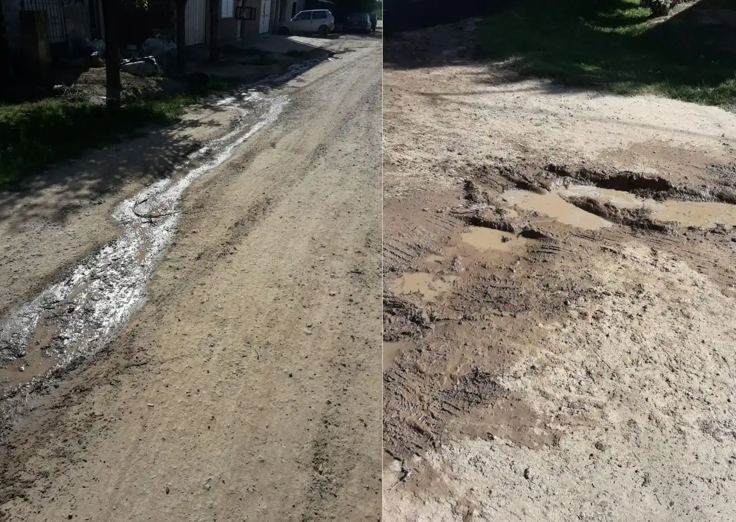 Quejas por el estado de las calles en Ruiz Moreno y Noseda