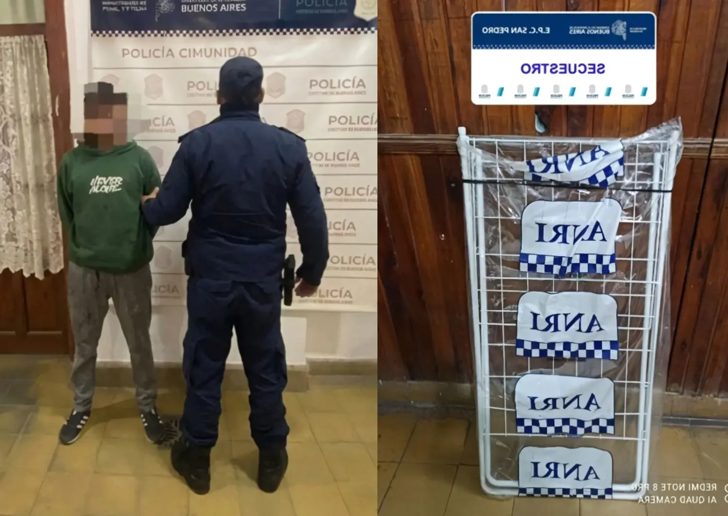 El delincuente fue trasladado a la Policía.
