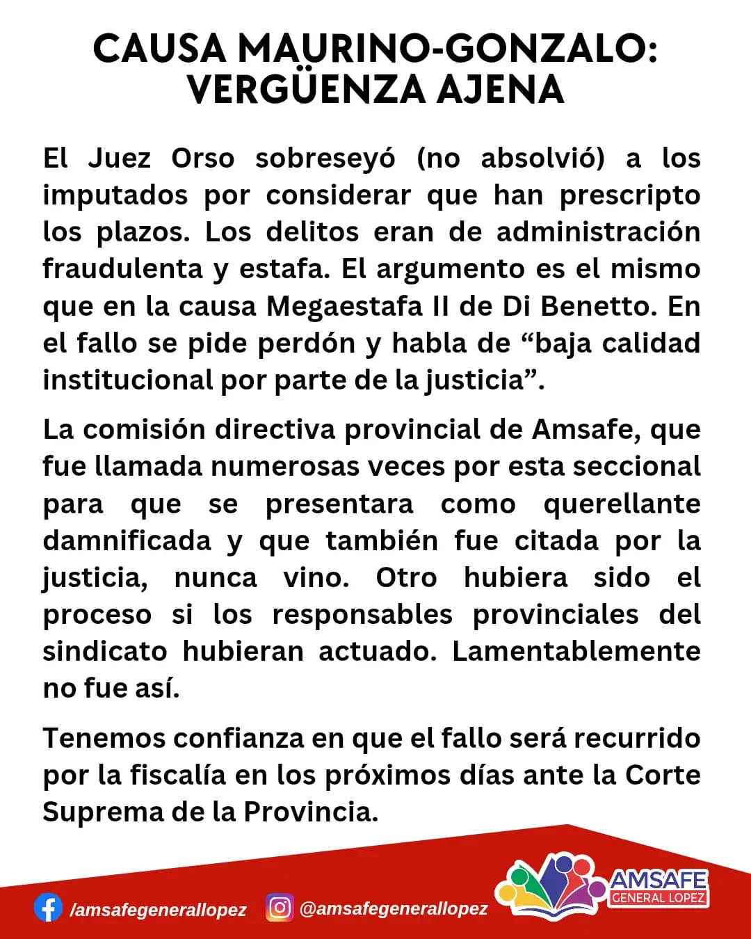 comunicado amsafe